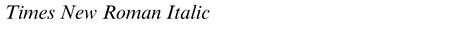 Times New Roman font