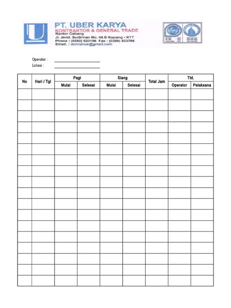 Timesheet Alat Berat