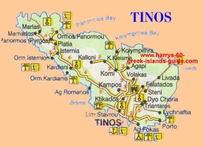 Tinos Island Map