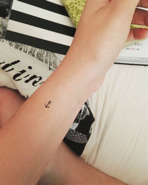 Anchor & Infinity Symbol wrist tattoo Small tattoos for