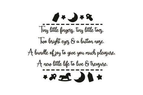 Download Tiny Little Fingers, Tiny Little Toes, Two... SVG File - SVG Design Commercial Use DXF Files