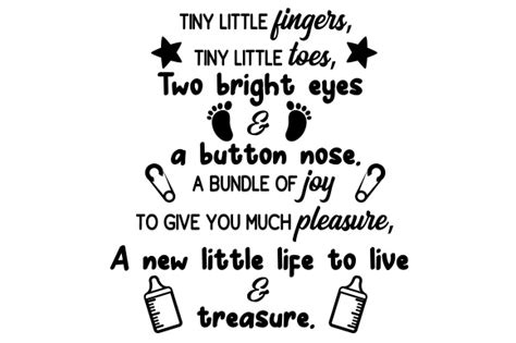 Download Tiny Little Fingers, Tiny Little Toes, Two... SVG File - SVG Design Cricut SVG DXF Files