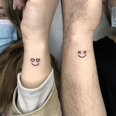 Tiny Matching Couple Tattoos