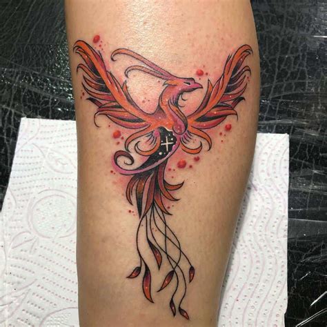 Tiny Phoenix Tattoo