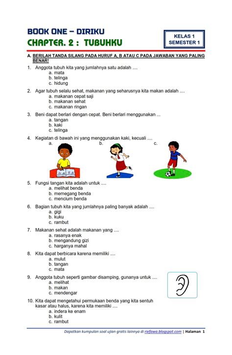 Tipe-tipe Soal Bahasa Indonesia Kelas 1 Semester 2 Kurikulum 2013