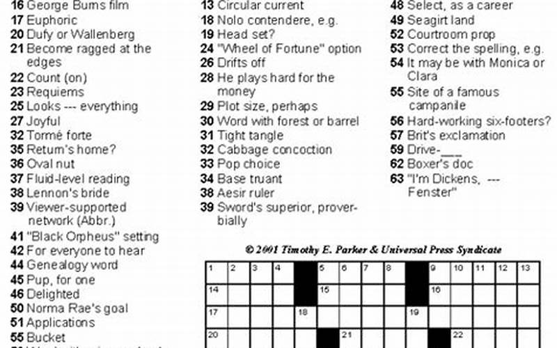 Tips For Competing Nyt Crossword