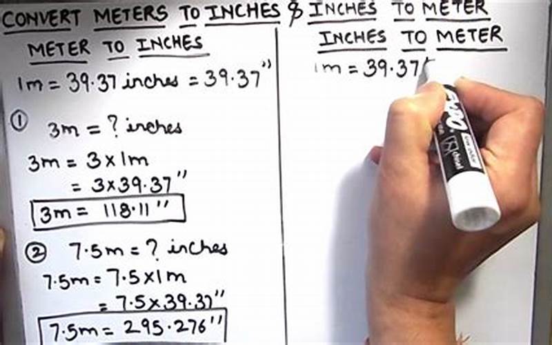 Tips For Converting Meters To Inches