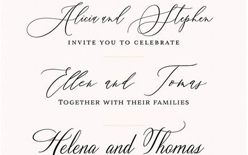 Tips For Using Fonts In Invitations