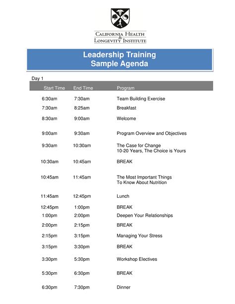 Leadership Training Agenda How to create a Leadership Training Agenda