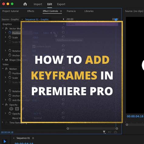 Tips For Using Keyframes in Premiere
