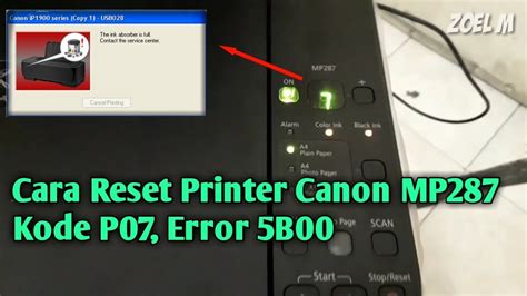 Cara Reset Printer Canon MP287 dengan Mudah