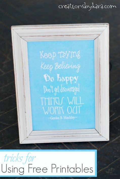 Tips and Tricks for Using Your Printables