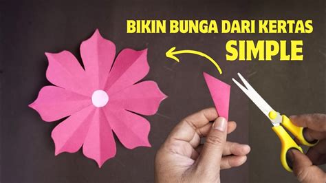 Gambar tutorial membuat bunga dari kertas