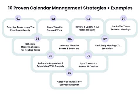 Tips for Effective Calendar Use