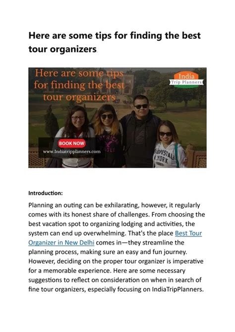 Tips for Finding the Best Tour