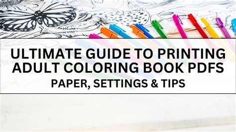 Tips for Printing Your Adult Coloring Pages