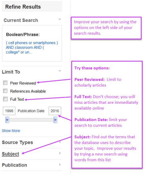 Tips for Refining Your Search Results