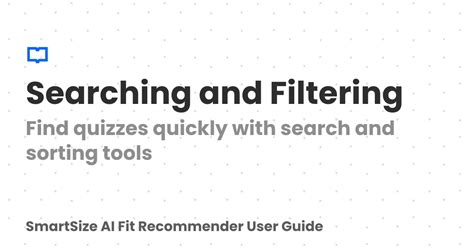 Tips for Searching and Filtering Pages