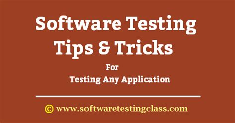 Tips for Testing and Application