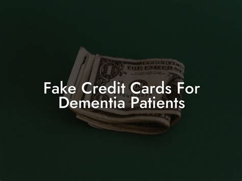 Tips for Using Fake Money with Dementia Patients