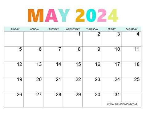 Tips for Using the 2024 May Calendar: