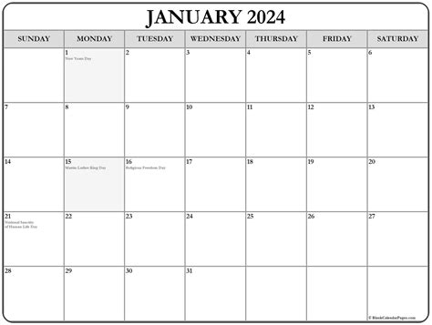 Tips for Using the January 2024 Calendar Effectively