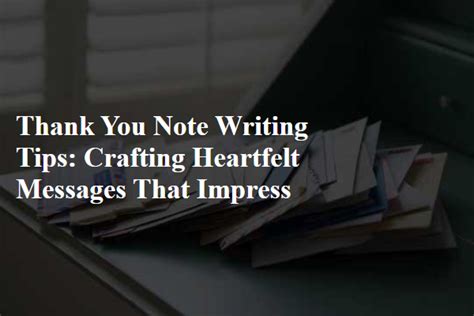 Tips for Writing Impactful Thank You Messages