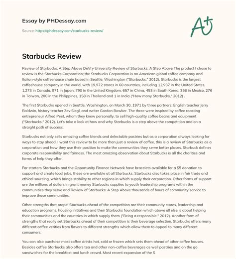 Tips for Writing an Effective Starbucks Review