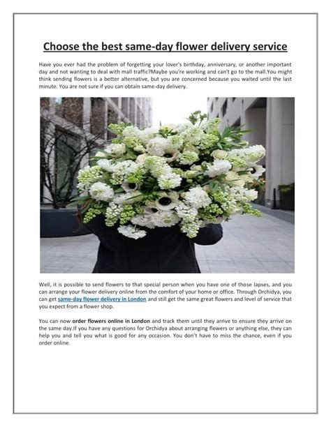 Tips for a Seamless Same-Day Flower Order