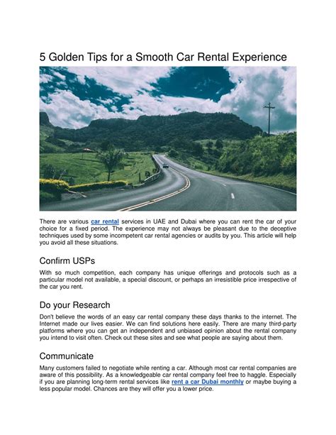 Tips for a Smooth Hourly Rental Experience