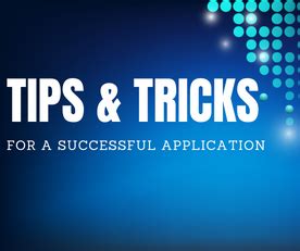 Tips for a Successful Application