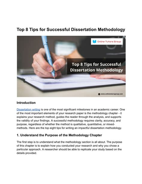 Tips for a Successful Dissertation Phase