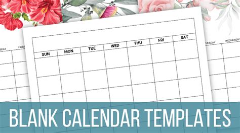 Tips for using a blank calendar printable