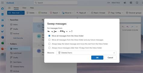 Tips to manage your inbox using Microsoft’s Sweep: