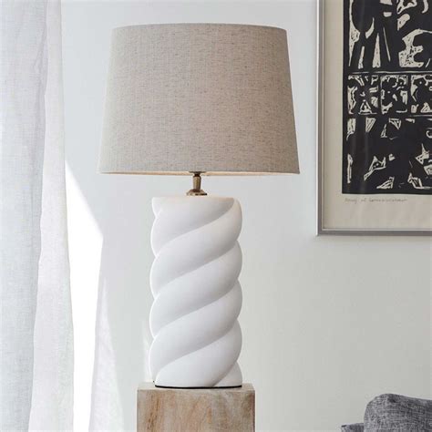 famlights Tischleuchte Eleonora aus massiven Holz und Metall, Grau, 1x