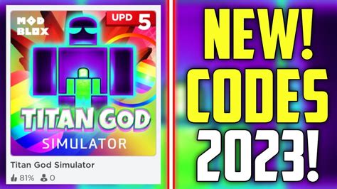 Titan God Simulator Codes - Roblox - June 2023 -