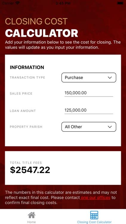 Title Cost Calculator