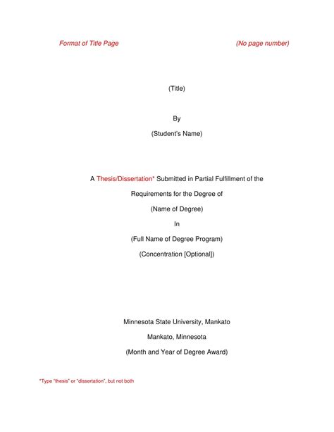 Title Page Template
