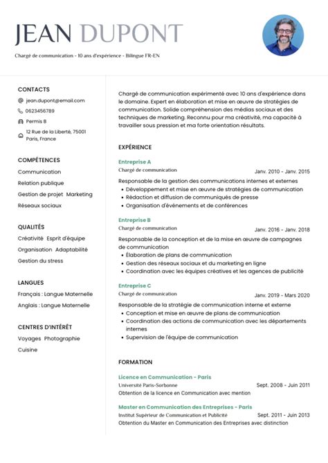 Titre De Cv Exemple