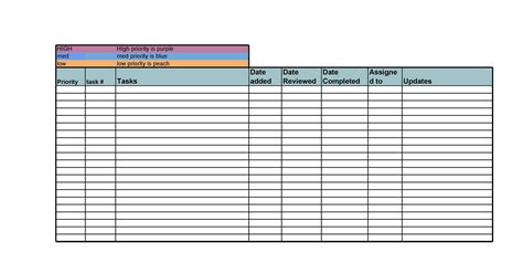 Get To Do List Template Excel (xls) Microsoft Excel Templates