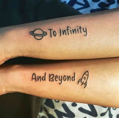 Sister tattoo. Distance. To infinity and beyond. Sister