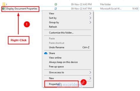 Unveiling the Secrets of Your Document: Clicking to Display its Properties