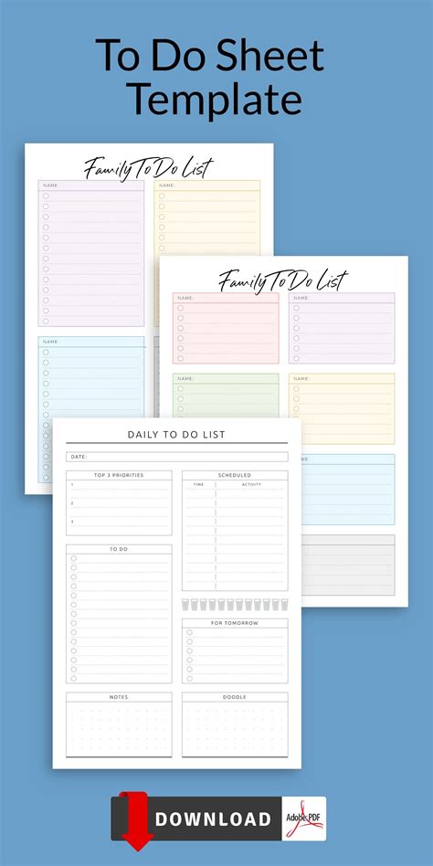 To Do Sheet Template