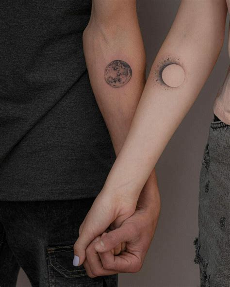 To The Moon And Back Couple Tattoos
