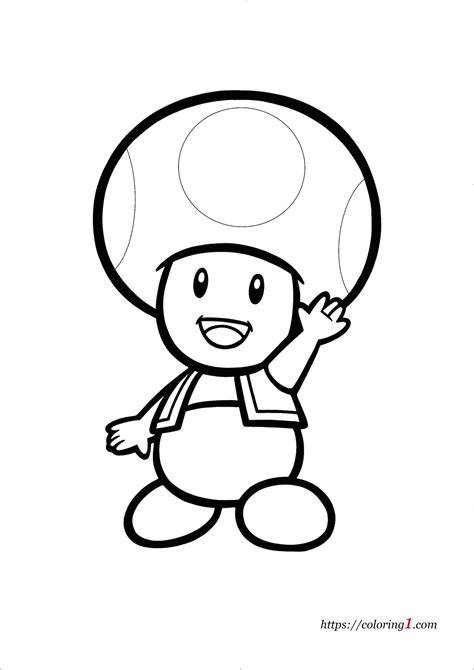 Toad From Mario Coloring Pages