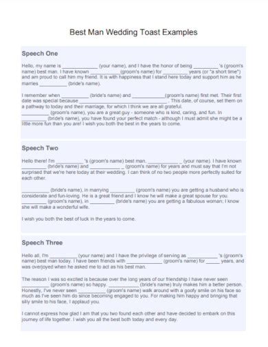 Toast Speech For Wedding