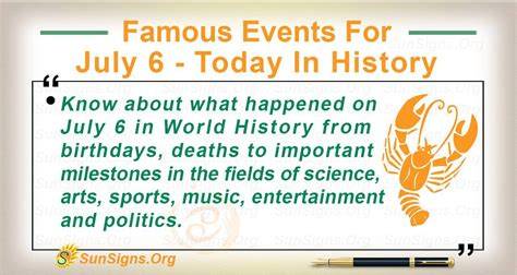 Today In History July 6