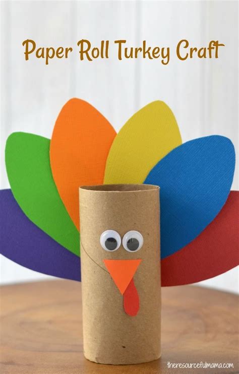 Thanksgiving Toilet Paper Roll Turkey Craft Mombrite