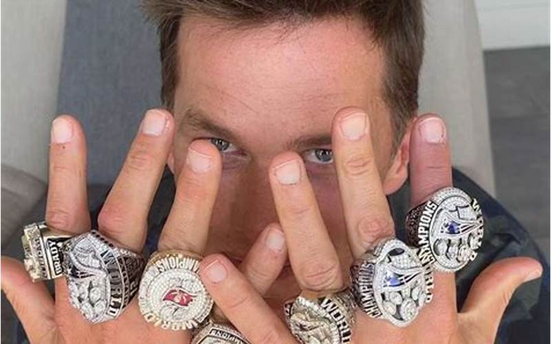 Tom Brady With His Six Super Bowl Rings