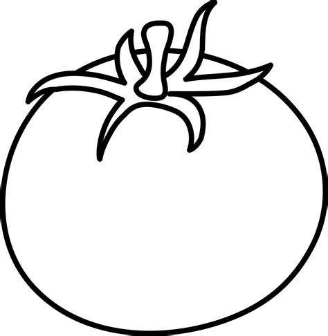 Tomato Outline Picture for Colouring